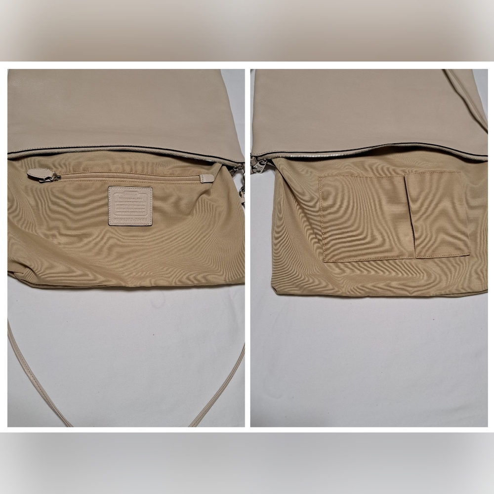 COACH Bleecker Daily Shoulder Bag Style 29461 in Ecru Leather EUC - Picture 7 of 16